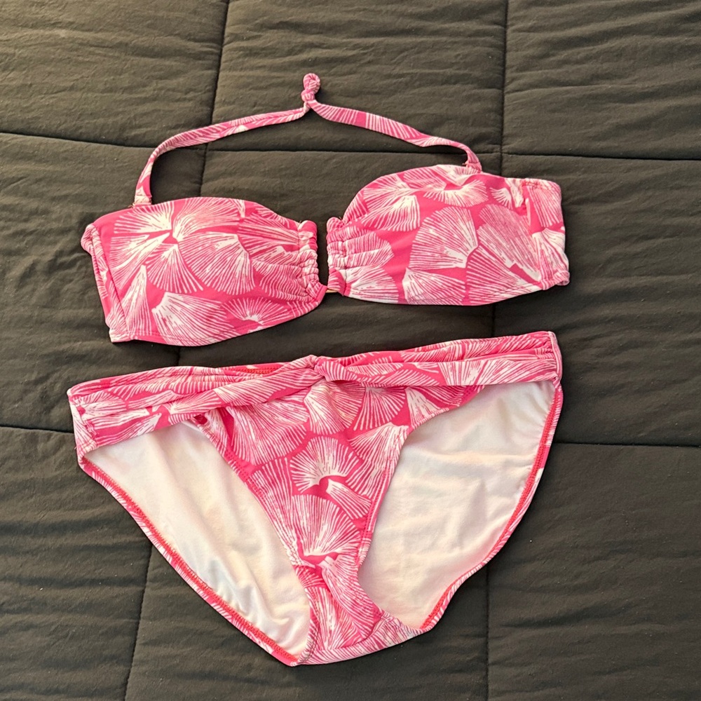 Women’s size 14 Pink Floral Bandeau Bikini Set